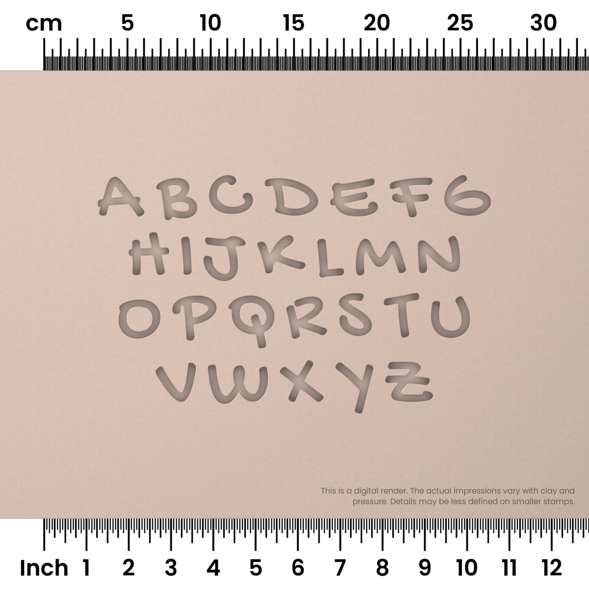 Gochi Hand | All Caps | Alphabet Stamp Sets - Ceramind® Tools