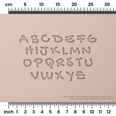 Gochi Hand | All Caps | Alphabet Stamp Sets - Ceramind® Tools