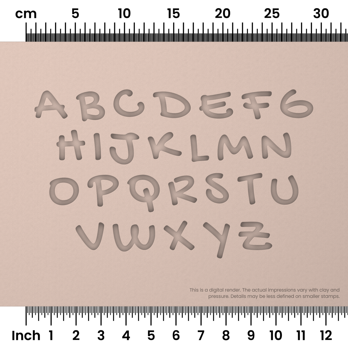 Gochi Hand | All Caps | Alphabet Stamp Sets - Ceramind® Tools