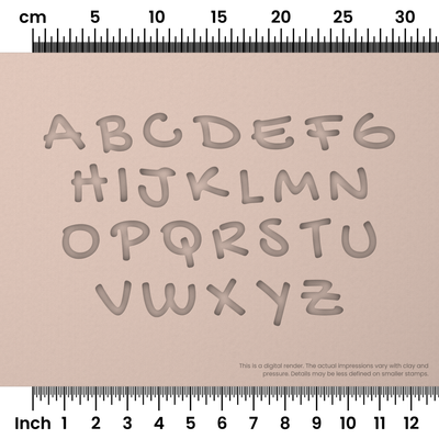 Gochi Hand | All Caps | Alphabet Stamp Sets - Ceramind® Tools