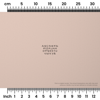 Gochi Hand | All Caps | Alphabet Stamp Sets - Ceramind® Tools