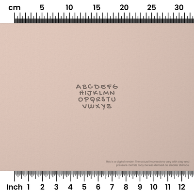 Gochi Hand | All Caps | Alphabet Stamp Sets - Ceramind® Tools