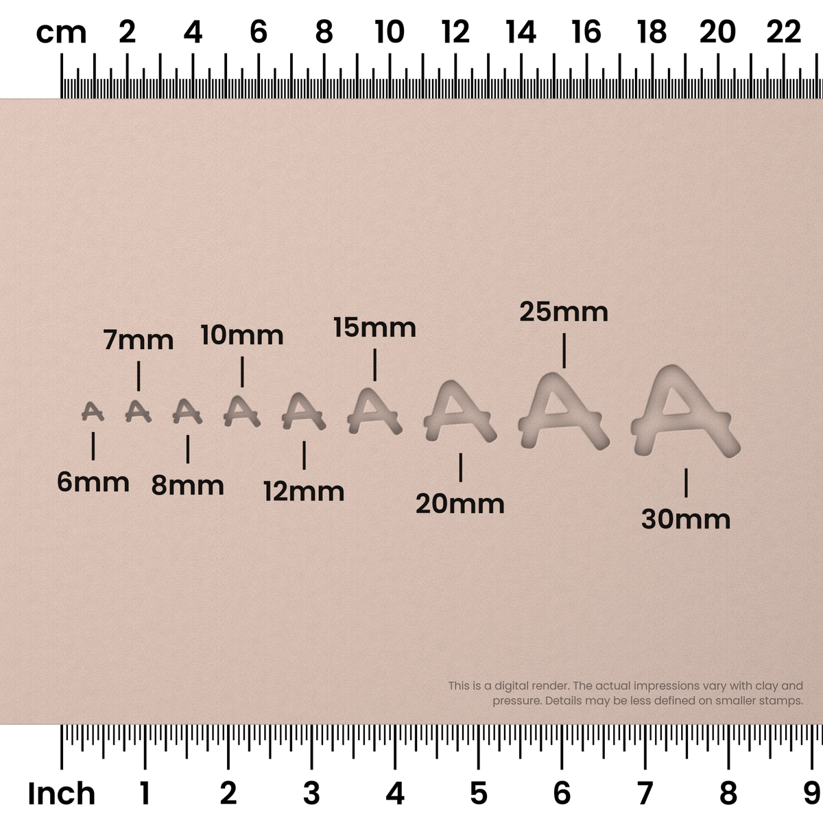 Gochi Hand | All Caps | Alphabet Stamp Sets - Ceramind® Tools