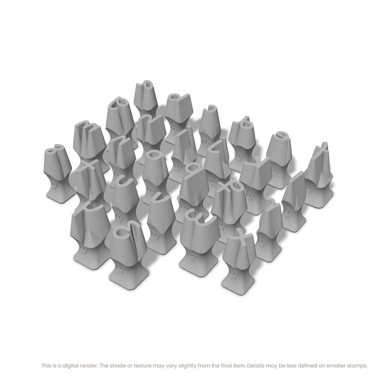 Gochi Hand | Lowercase | Alphabet Stamp Sets - Ceramind® Tools