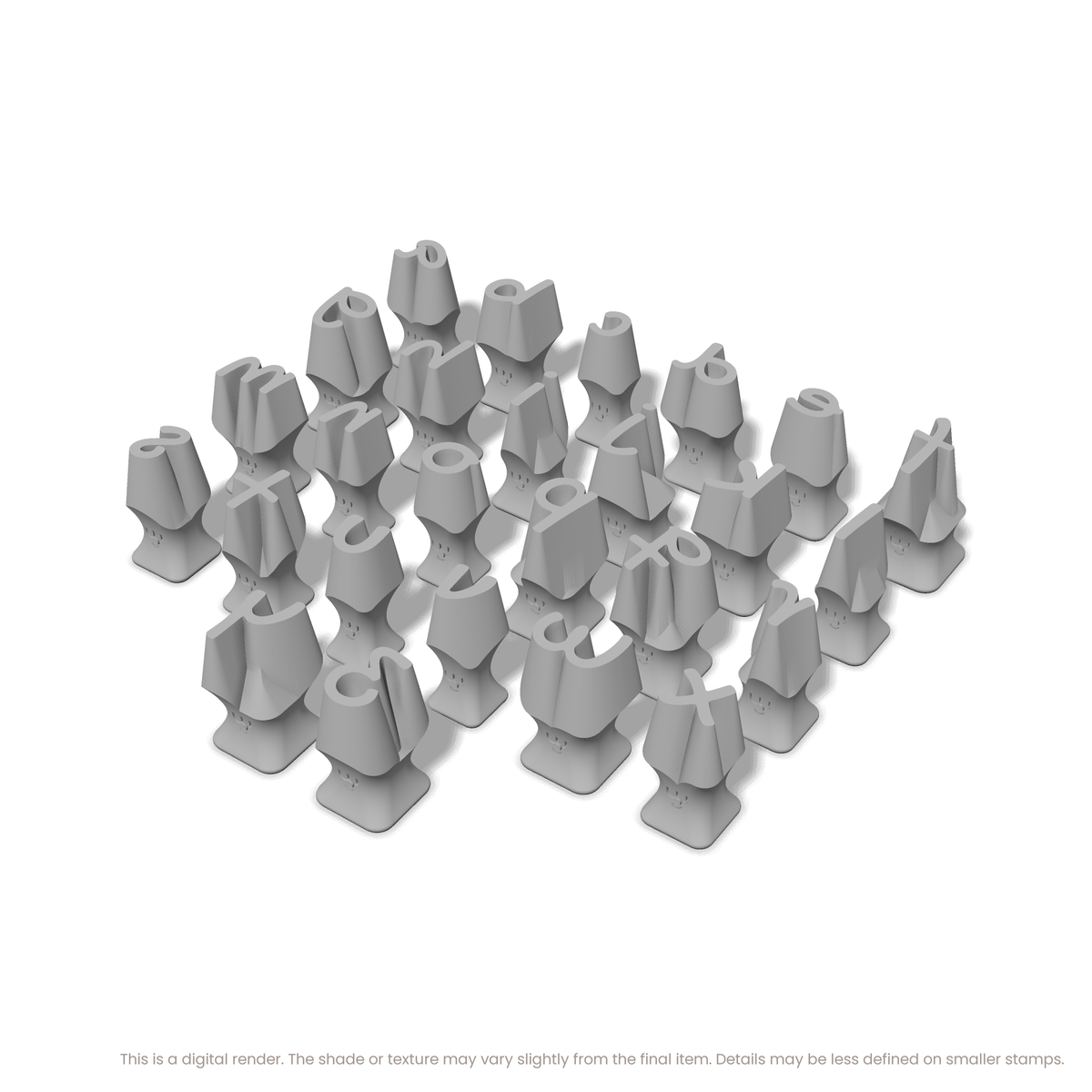 Gochi Hand | Lowercase | Alphabet Stamp Sets - Ceramind® Tools