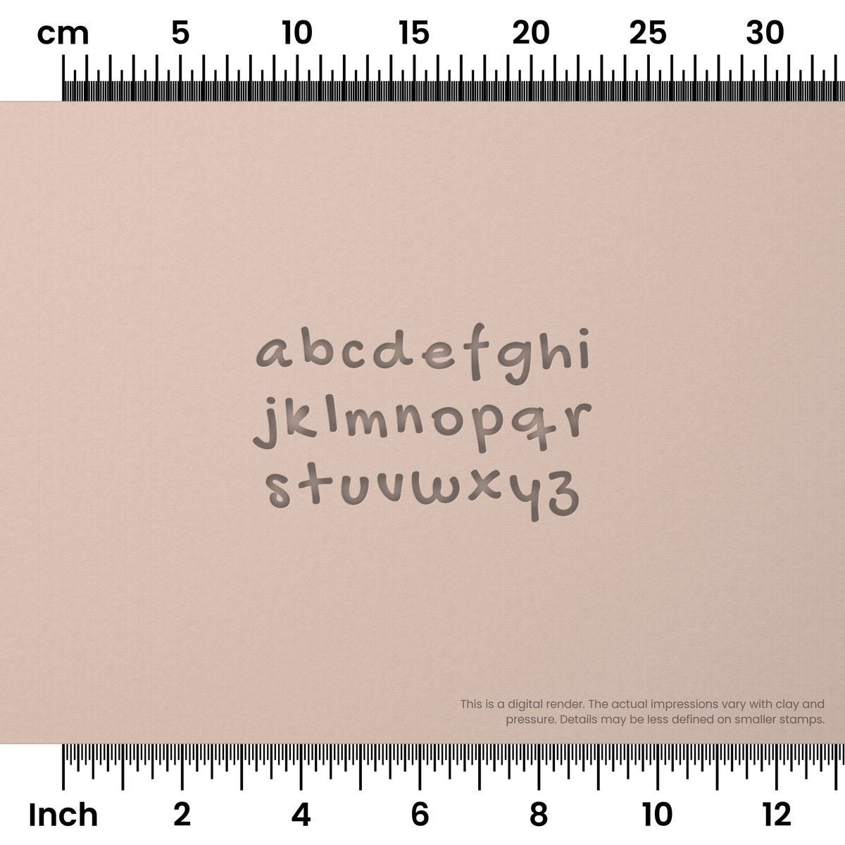 Gochi Hand | Lowercase | Alphabet Stamp Sets - Ceramind® Tools