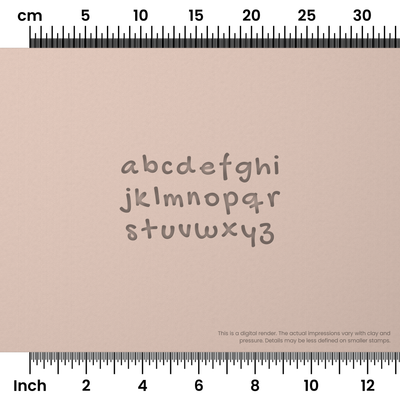 Gochi Hand | Lowercase | Alphabet Stamp Sets - Ceramind® Tools