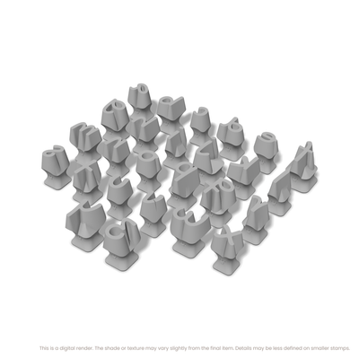 Gochi Hand | Lowercase | Alphabet Stamp Sets - Ceramind® Tools