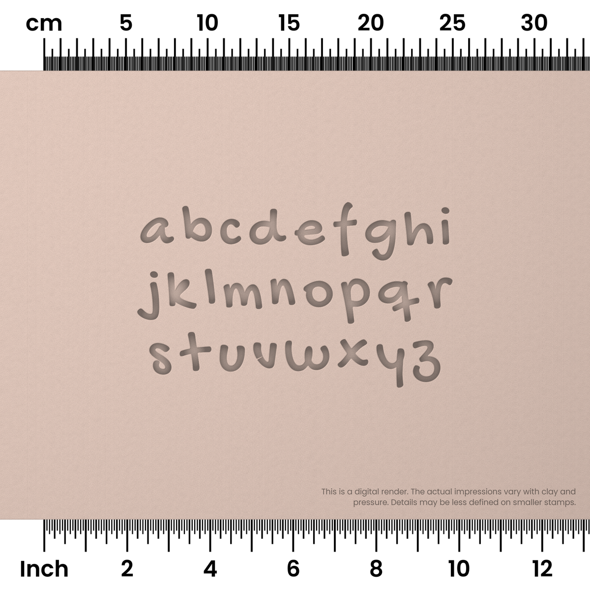 Gochi Hand | Lowercase | Alphabet Stamp Sets - Ceramind® Tools