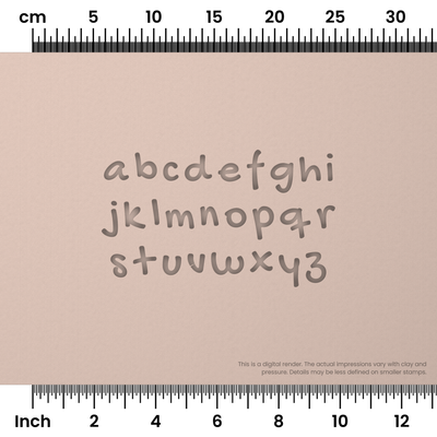 Gochi Hand | Lowercase | Alphabet Stamp Sets - Ceramind® Tools