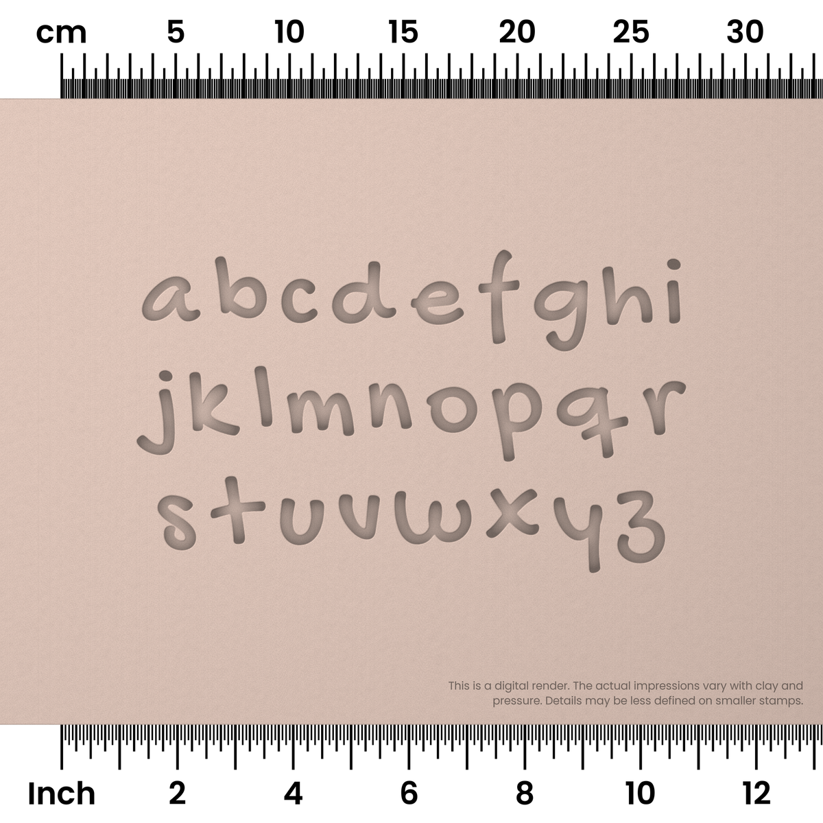 Gochi Hand | Lowercase | Alphabet Stamp Sets - Ceramind® Tools
