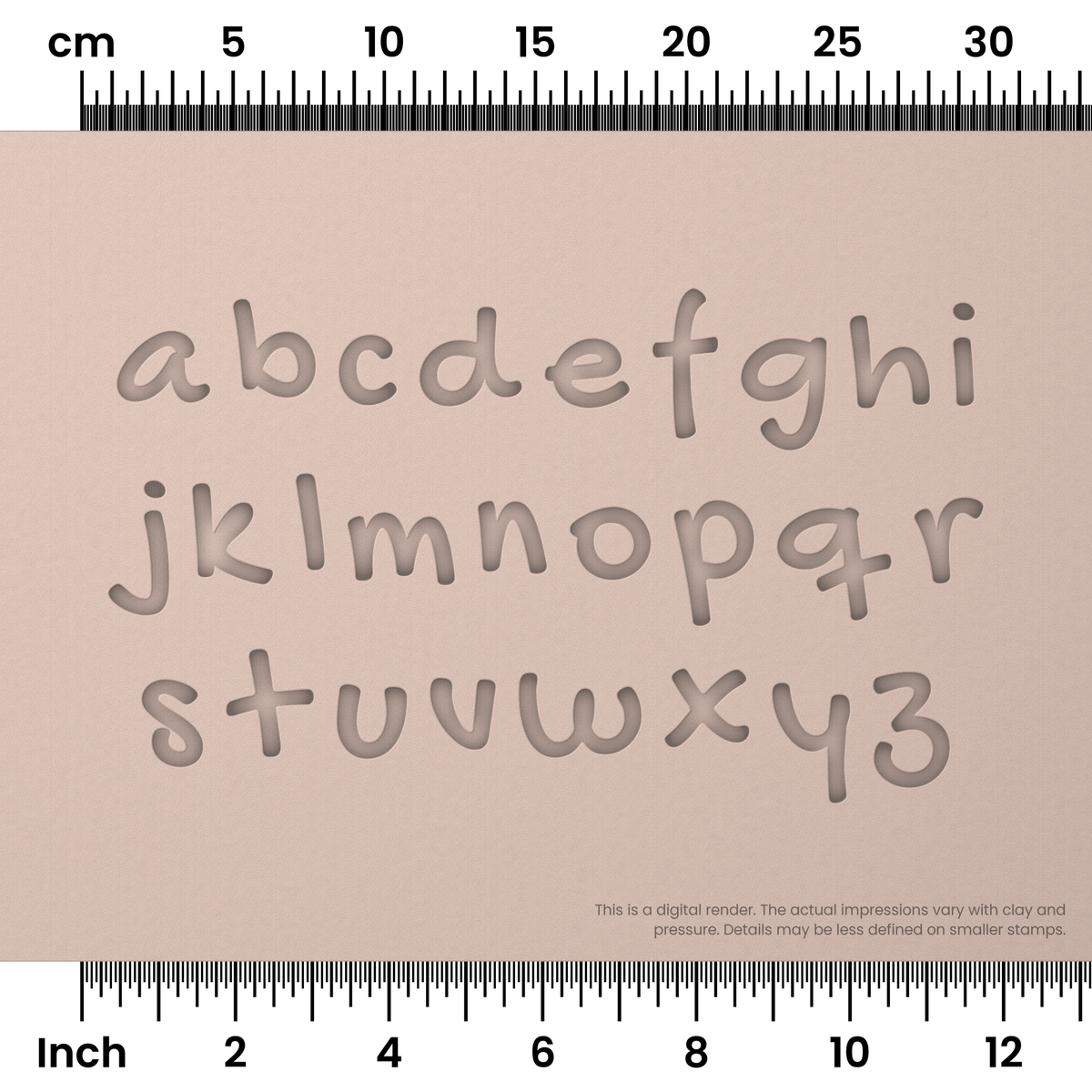 Gochi Hand | Lowercase | Alphabet Stamp Sets - Ceramind® Tools