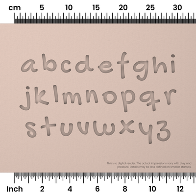 Gochi Hand | Lowercase | Alphabet Stamp Sets - Ceramind® Tools