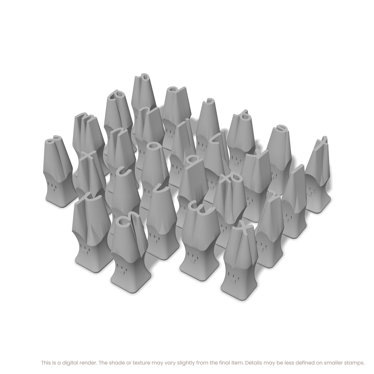 Gochi Hand | Lowercase | Alphabet Stamp Sets - Ceramind® Tools
