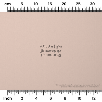 Gochi Hand | Lowercase | Alphabet Stamp Sets - Ceramind® Tools