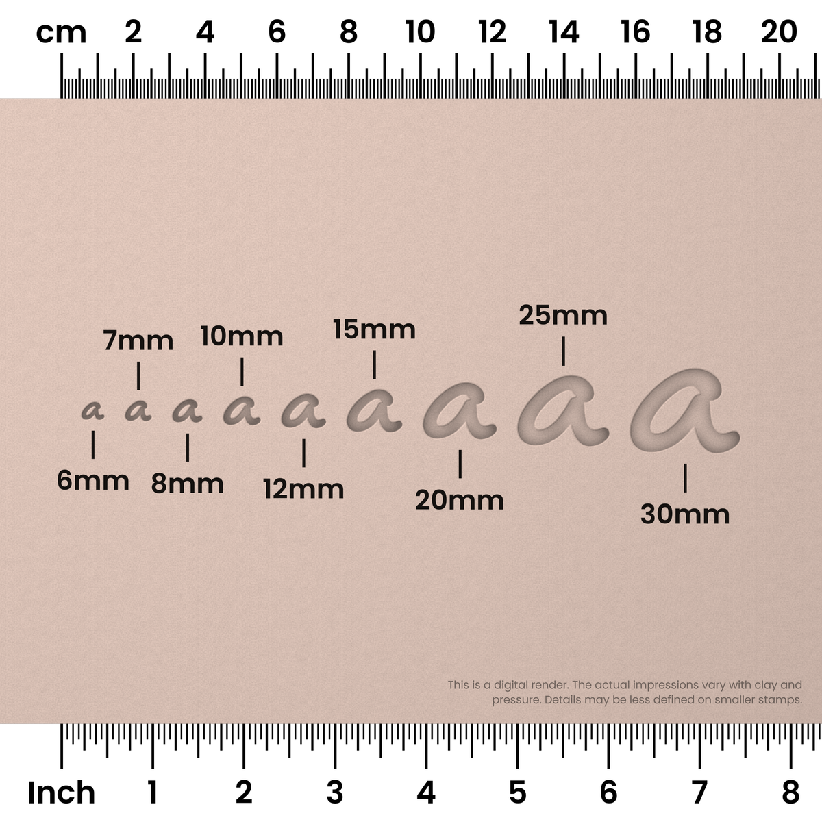 Gochi Hand | Lowercase | Alphabet Stamp Sets - Ceramind® Tools