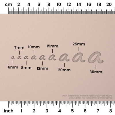 Gochi Hand | Lowercase | Alphabet Stamp Sets - Ceramind® Tools