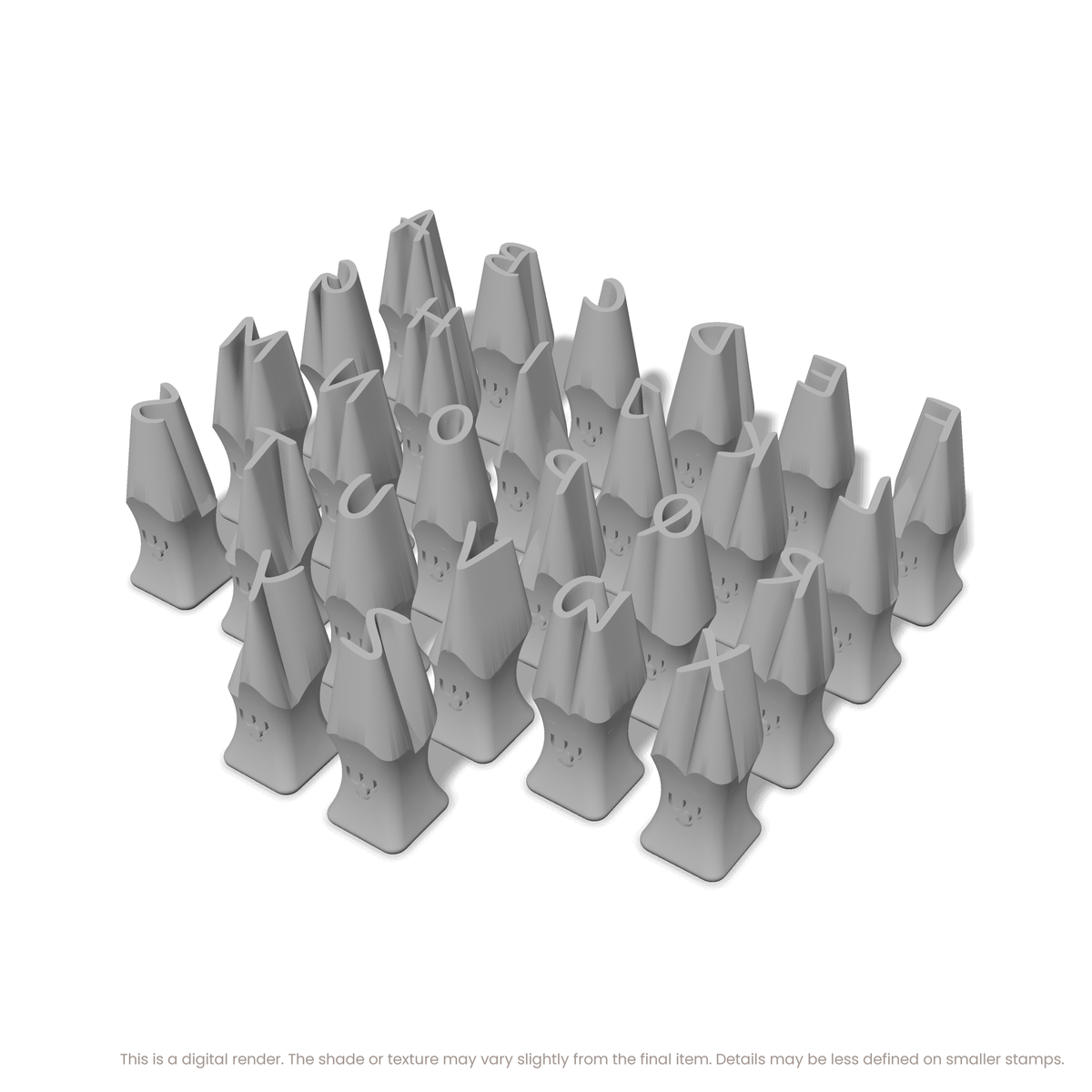 Kalam | All Caps | Alphabet Stamp Sets - Ceramind® Tools