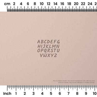 Kalam | All Caps | Alphabet Stamp Sets - Ceramind® Tools