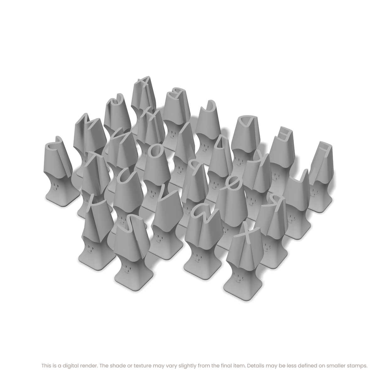 Kalam | All Caps | Alphabet Stamp Sets - Ceramind® Tools