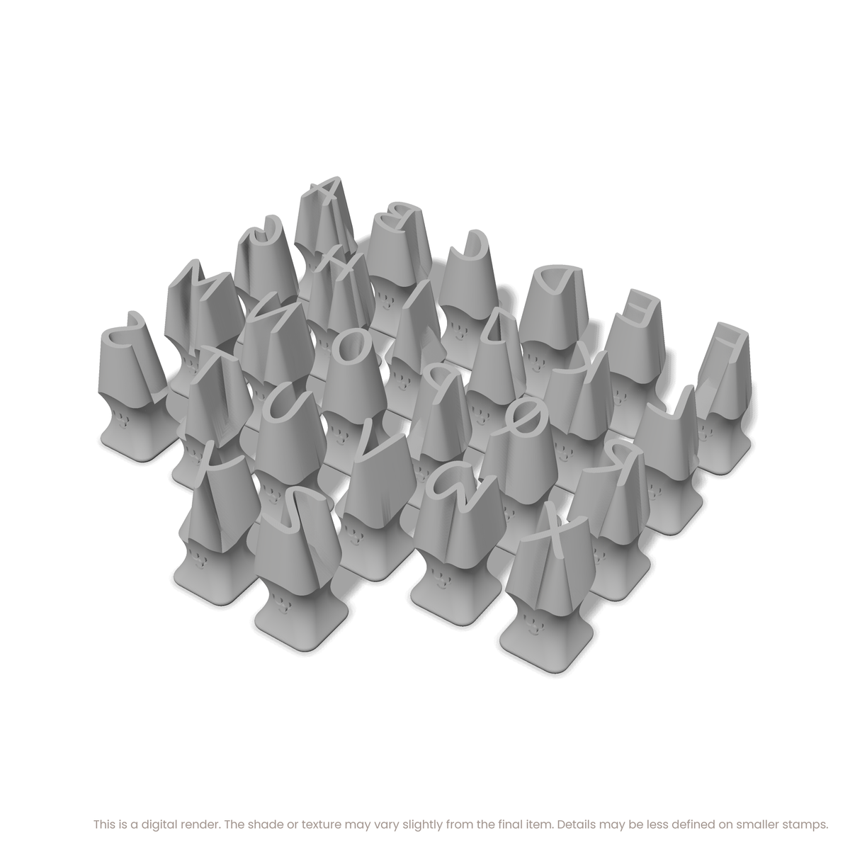 Kalam | All Caps | Alphabet Stamp Sets - Ceramind® Tools