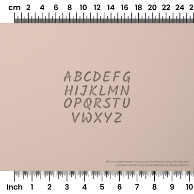 Kalam | All Caps | Alphabet Stamp Sets - Ceramind® Tools