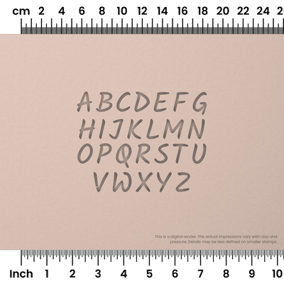 Kalam | All Caps | Alphabet Stamp Sets - Ceramind® Tools