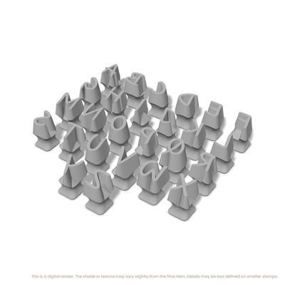 Kalam | All Caps | Alphabet Stamp Sets - Ceramind® Tools