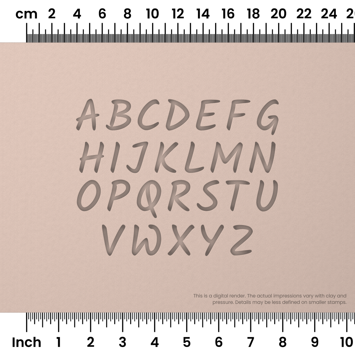 Kalam | All Caps | Alphabet Stamp Sets - Ceramind® Tools
