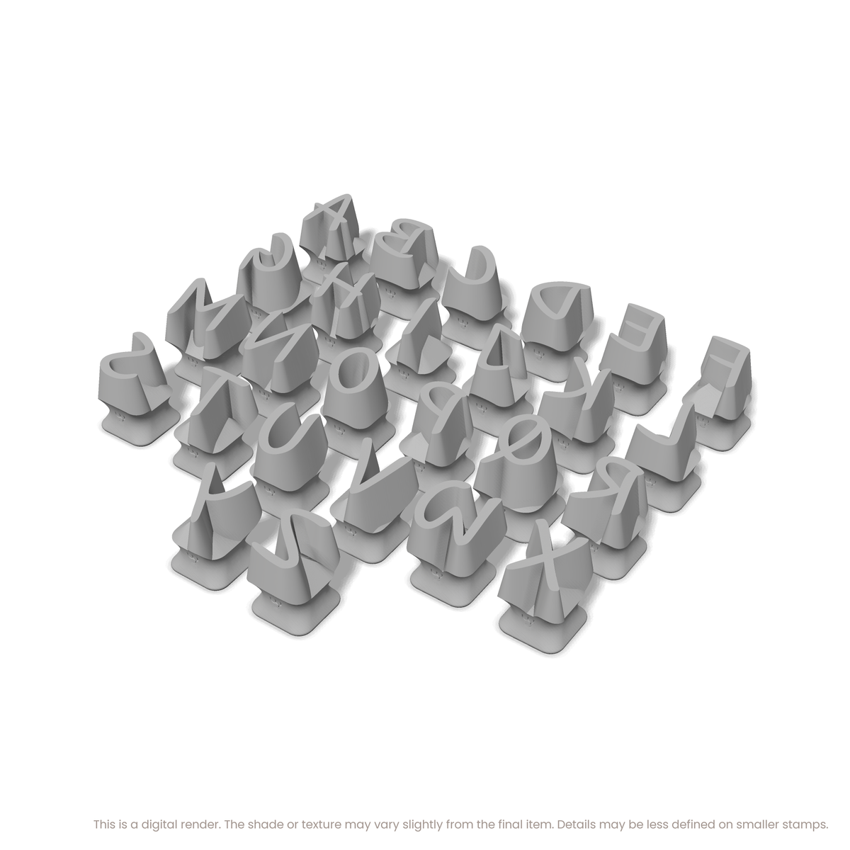 Kalam | All Caps | Alphabet Stamp Sets - Ceramind® Tools