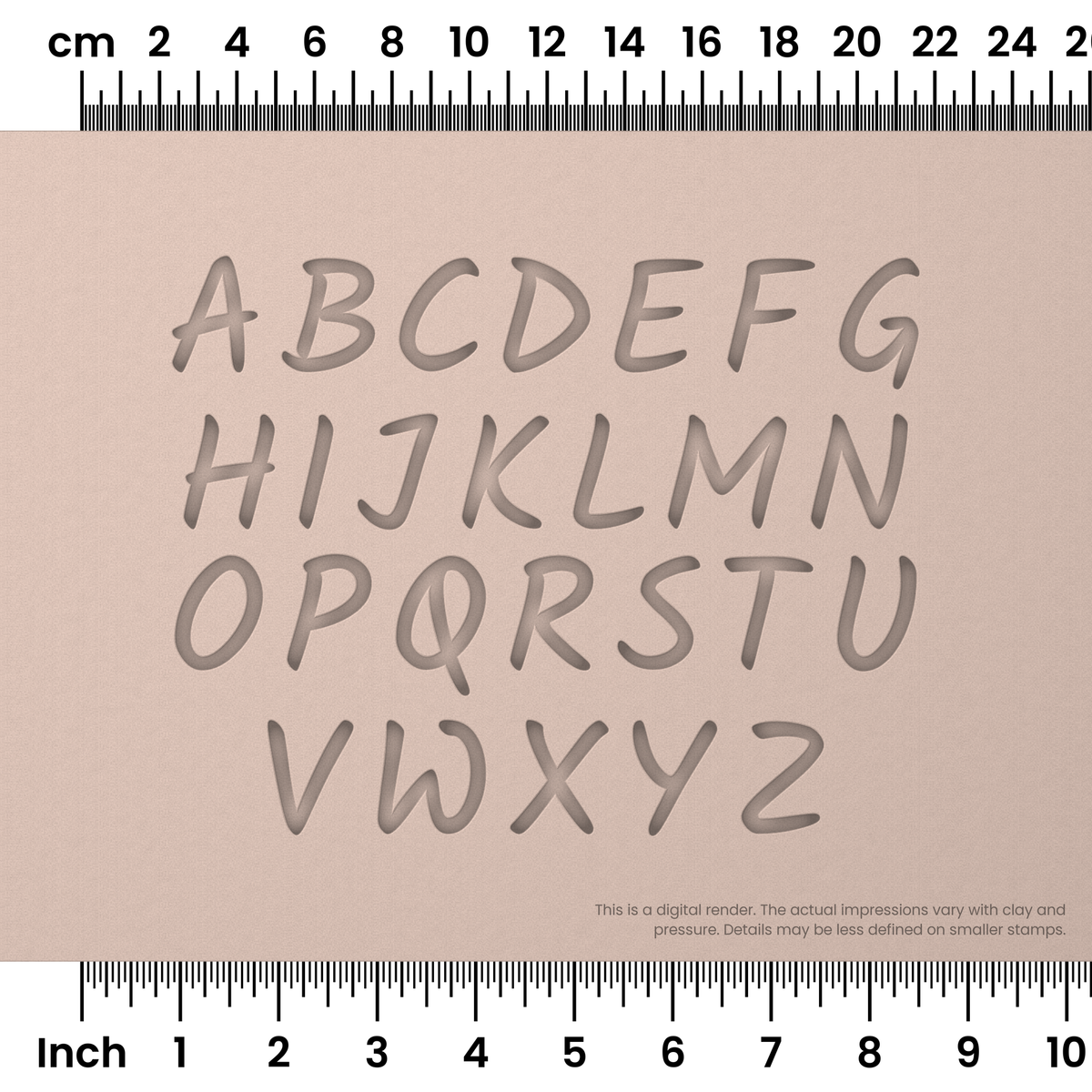 Kalam | All Caps | Alphabet Stamp Sets - Ceramind® Tools
