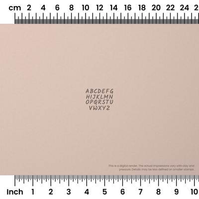Kalam | All Caps | Alphabet Stamp Sets - Ceramind® Tools