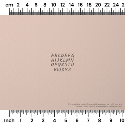 Kalam | All Caps | Alphabet Stamp Sets - Ceramind® Tools