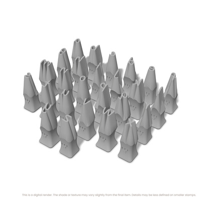 Kalam | Lowercase | Alphabet Stamp Sets - Ceramind® Tools