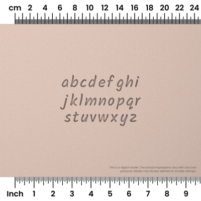 Kalam | Lowercase | Alphabet Stamp Sets - Ceramind® Tools