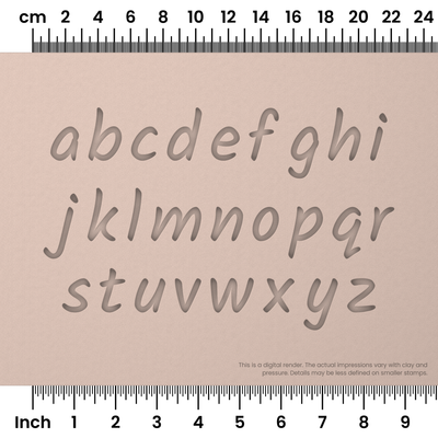 Kalam | Lowercase | Alphabet Stamp Sets - Ceramind® Tools