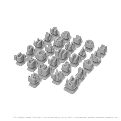 Leckerli One | All Caps | Alphabet Stamp Sets - Ceramind® Tools
