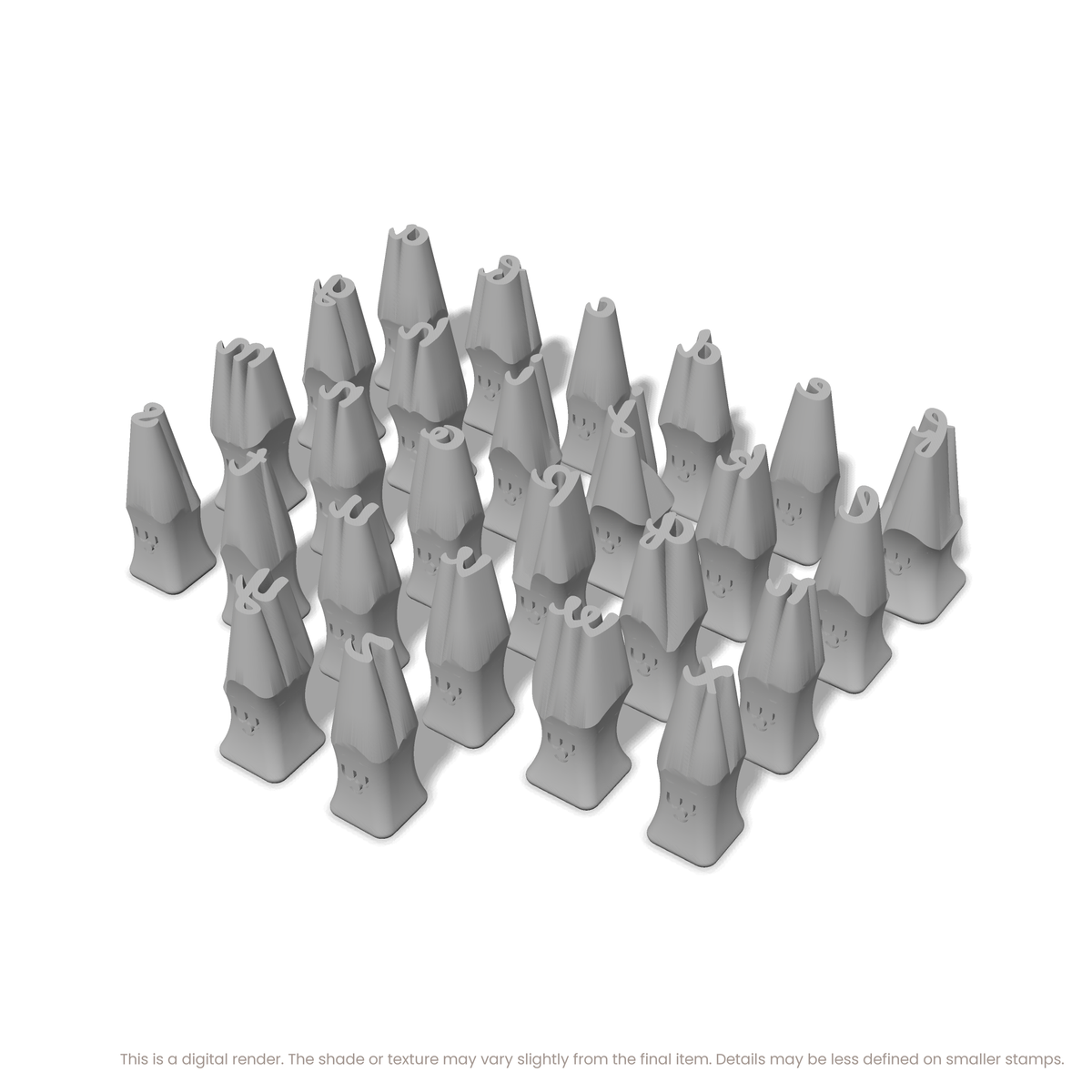 Leckerli One | Lowercase | Alphabet Stamp Sets - Ceramind® Tools