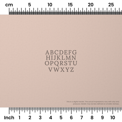 Lora | All Caps | Alphabet Stamp Sets - Ceramind® Tools