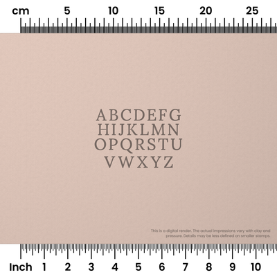 Lora | All Caps | Alphabet Stamp Sets - Ceramind® Tools