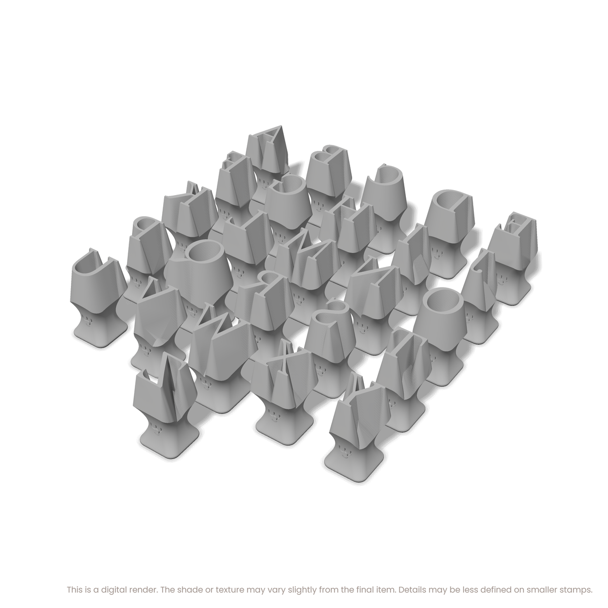 Lora | All Caps | Alphabet Stamp Sets - Ceramind® Tools