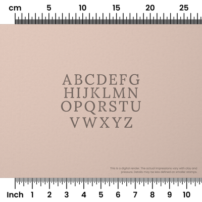 Lora | All Caps | Alphabet Stamp Sets - Ceramind® Tools