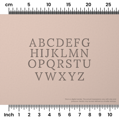 Lora | All Caps | Alphabet Stamp Sets - Ceramind® Tools