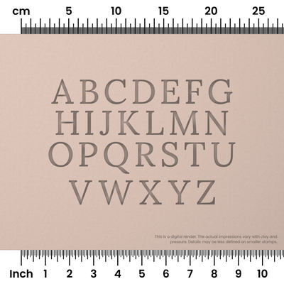 Lora | All Caps | Alphabet Stamp Sets - Ceramind® Tools