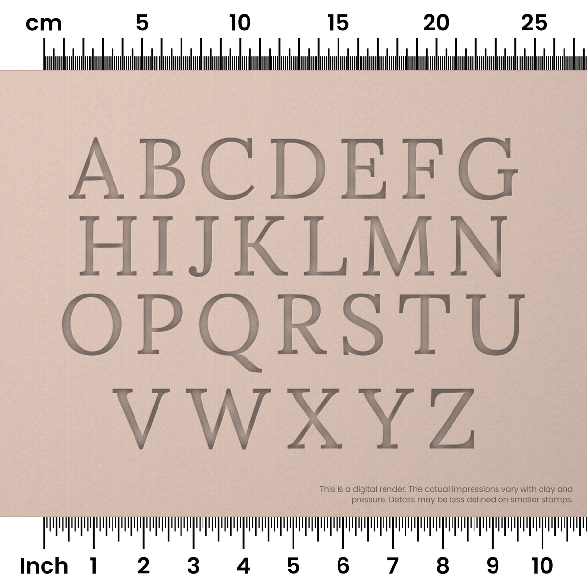 Lora | All Caps | Alphabet Stamp Sets - Ceramind® Tools