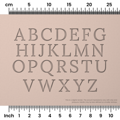 Lora | All Caps | Alphabet Stamp Sets - Ceramind® Tools