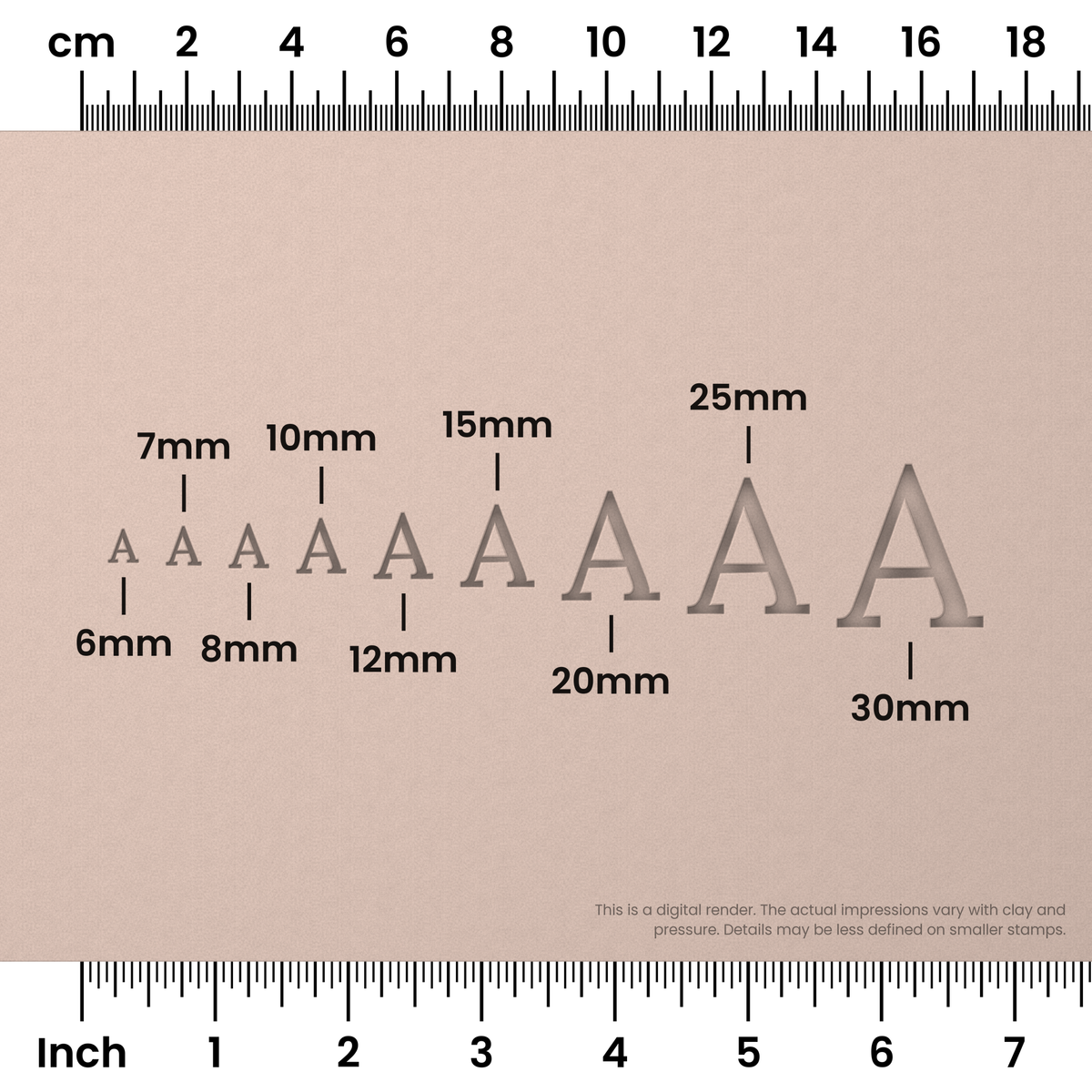 Lora | All Caps | Alphabet Stamp Sets - Ceramind® Tools
