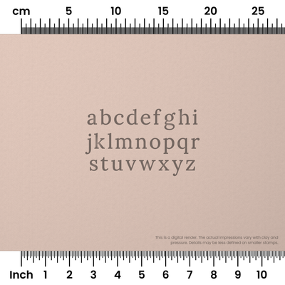 Lora | Lowercase | Alphabet Stamp Sets - Ceramind® Tools