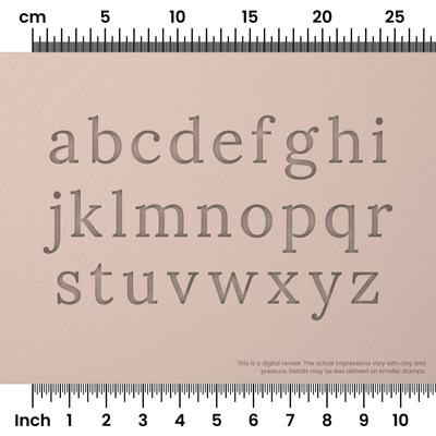Lora | Lowercase | Alphabet Stamp Sets - Ceramind® Tools