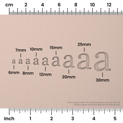 Lora | Lowercase | Alphabet Stamp Sets - Ceramind® Tools